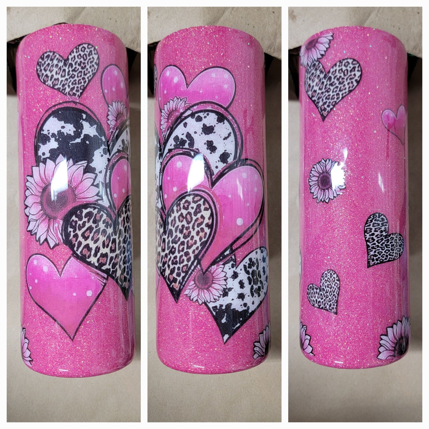 Love animal print 20oz skinny tumbler