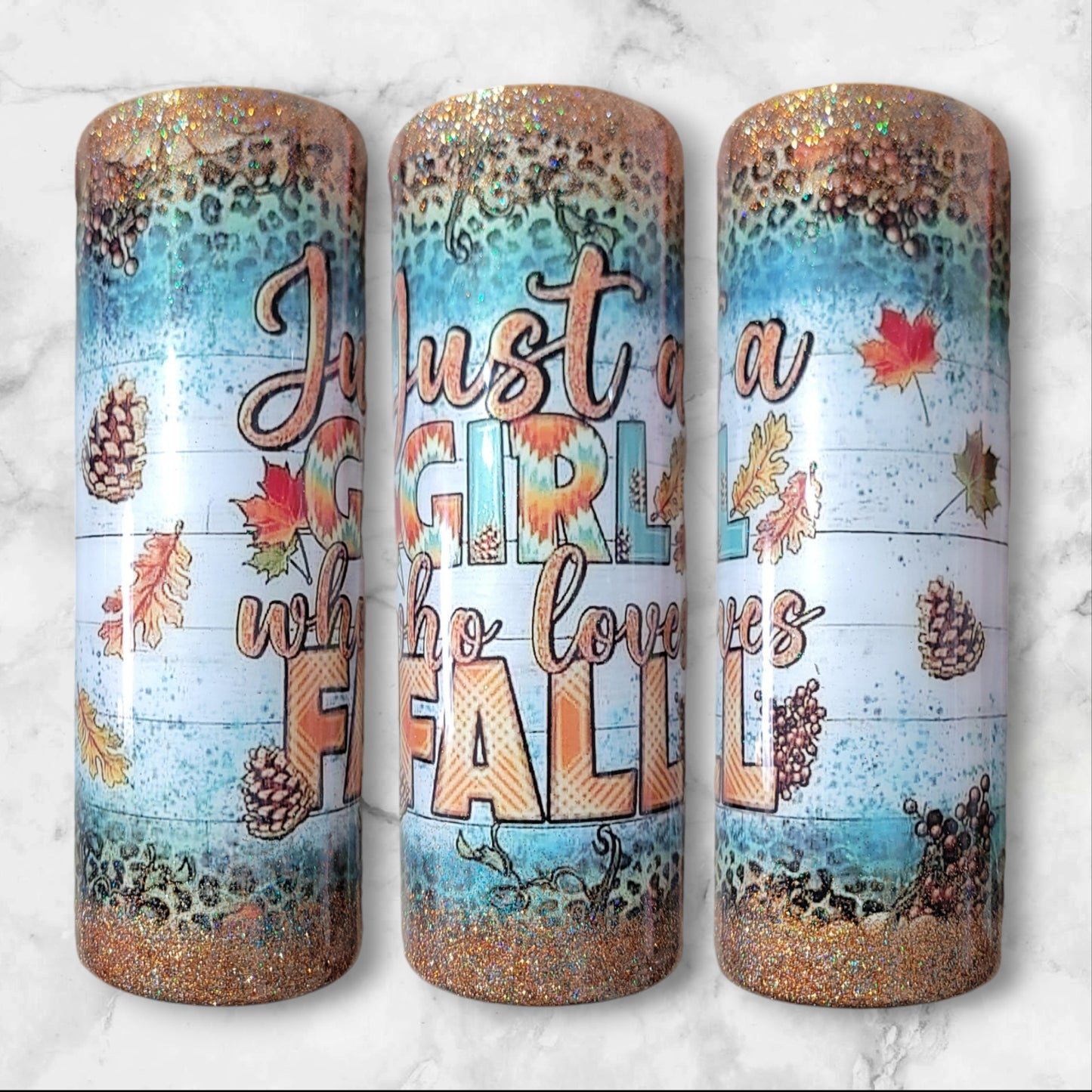 Just a girl who loves fall 20oz skinny tumbler