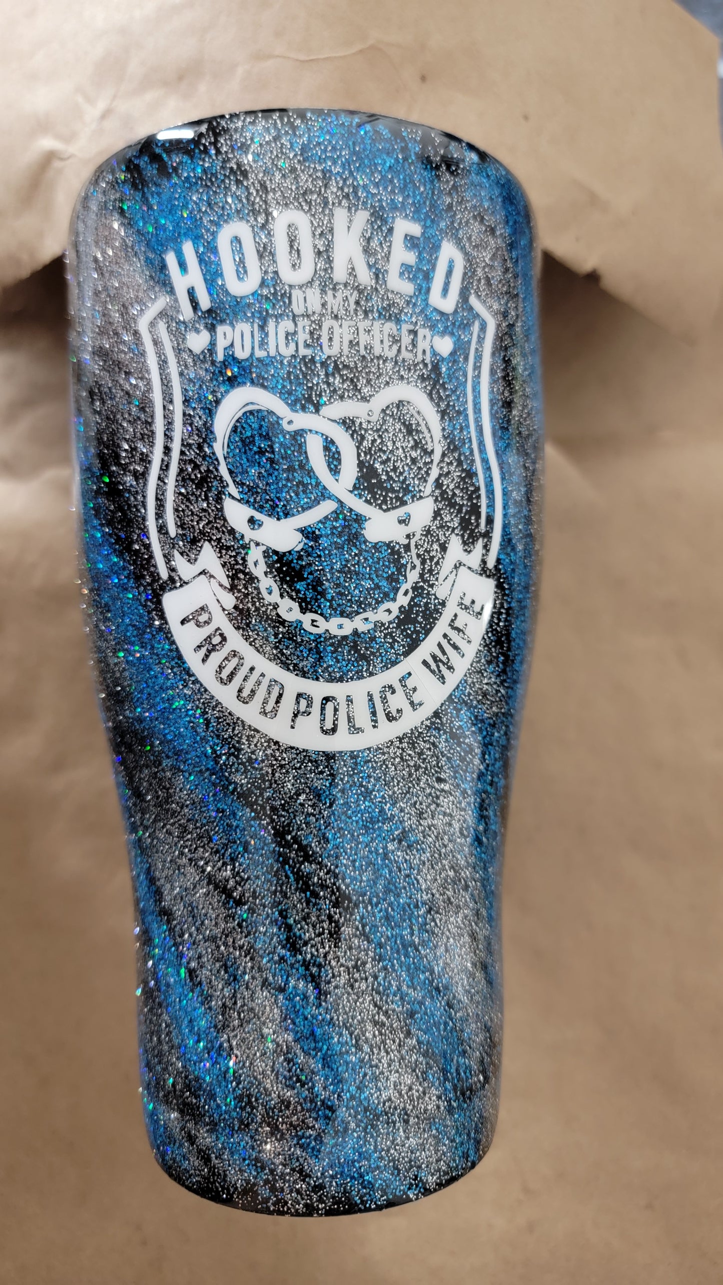 Police wife 30oz curved tumbler