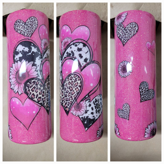 Love animal print 20oz skinny tumbler