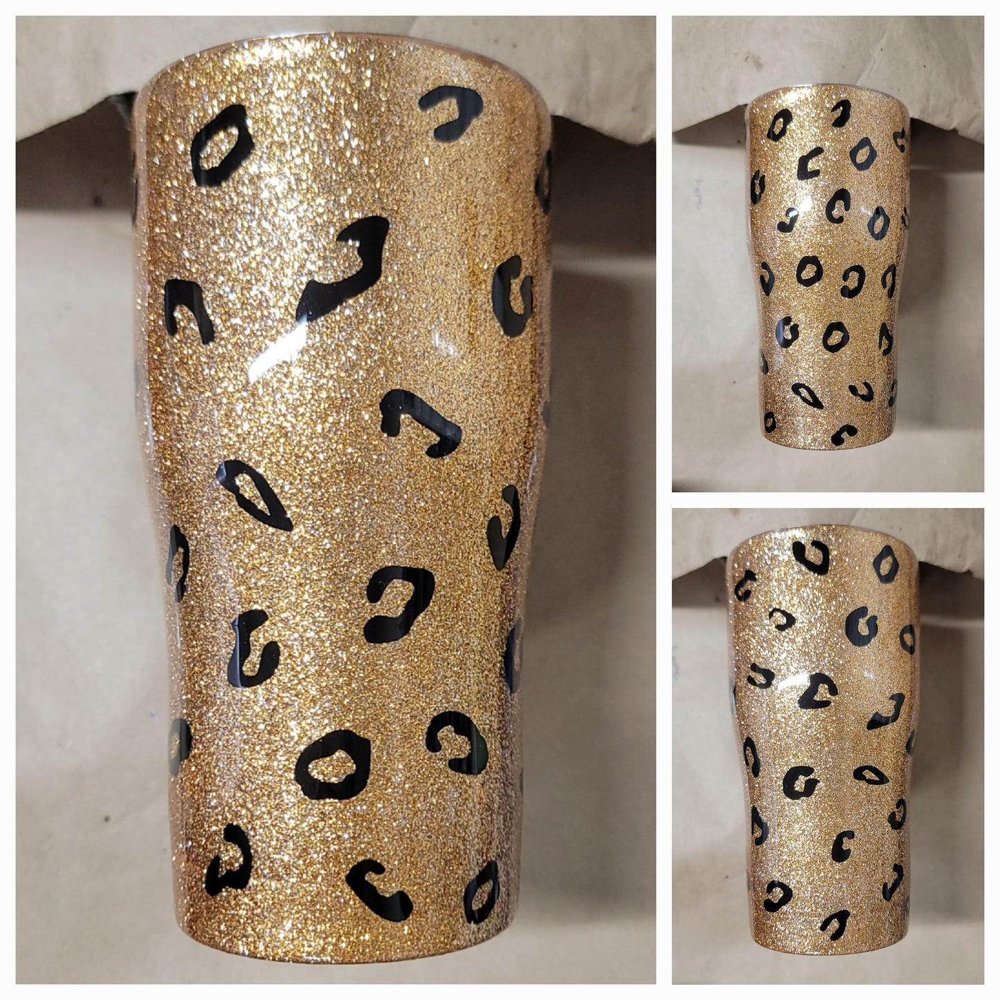 Leopard print 20oz curved tumbler