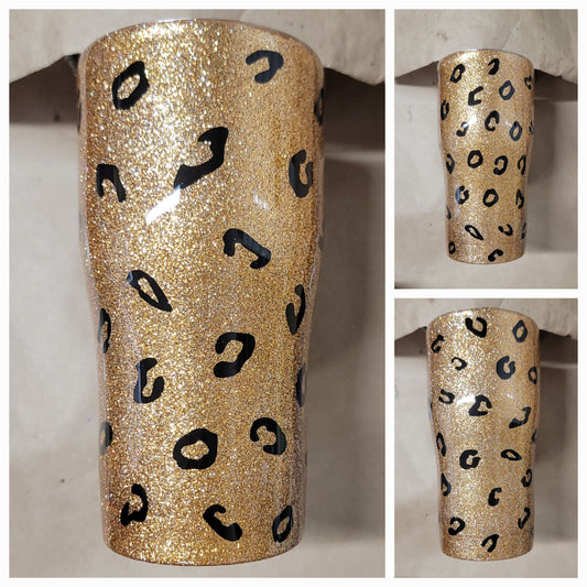 Leopard print 20oz curved tumbler