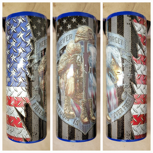 Freedom isn't free 20oz tumbler