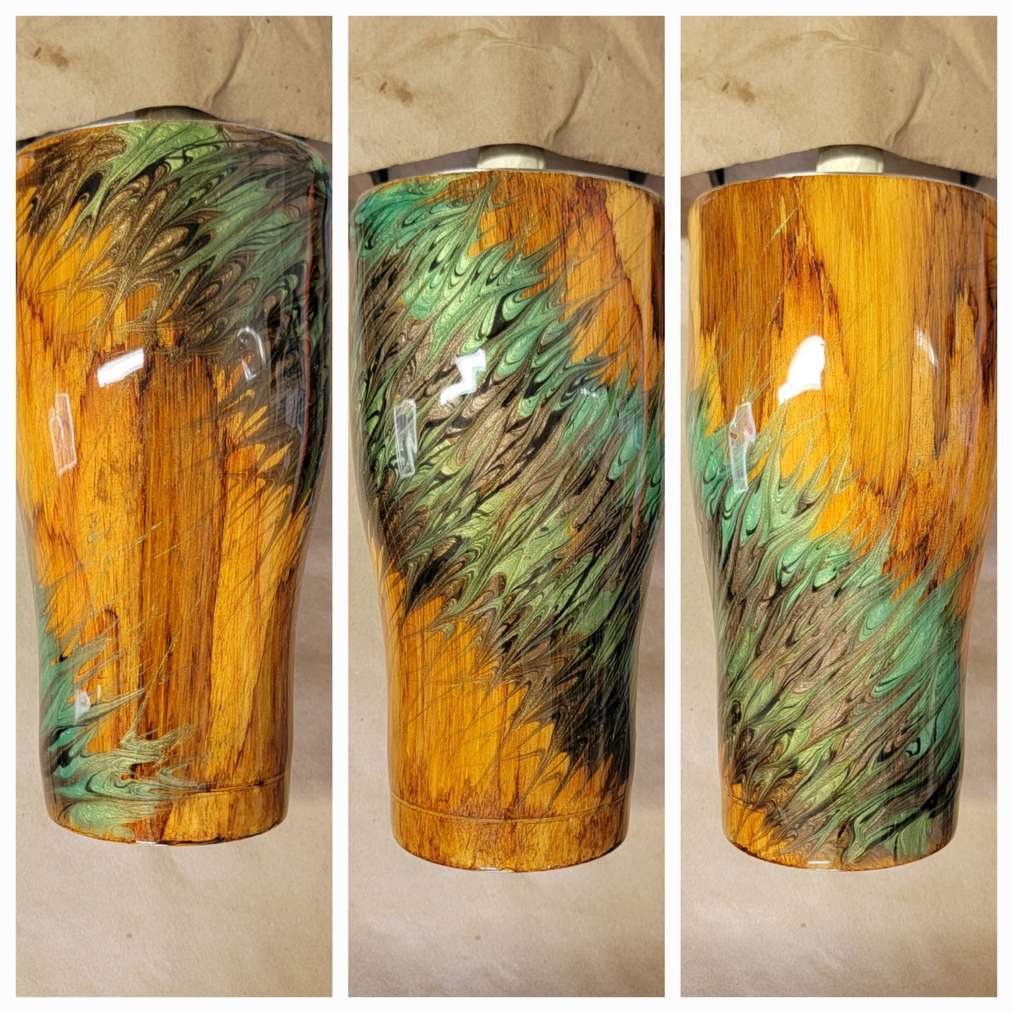 Camo twisted stinger 30oz curved tumbler