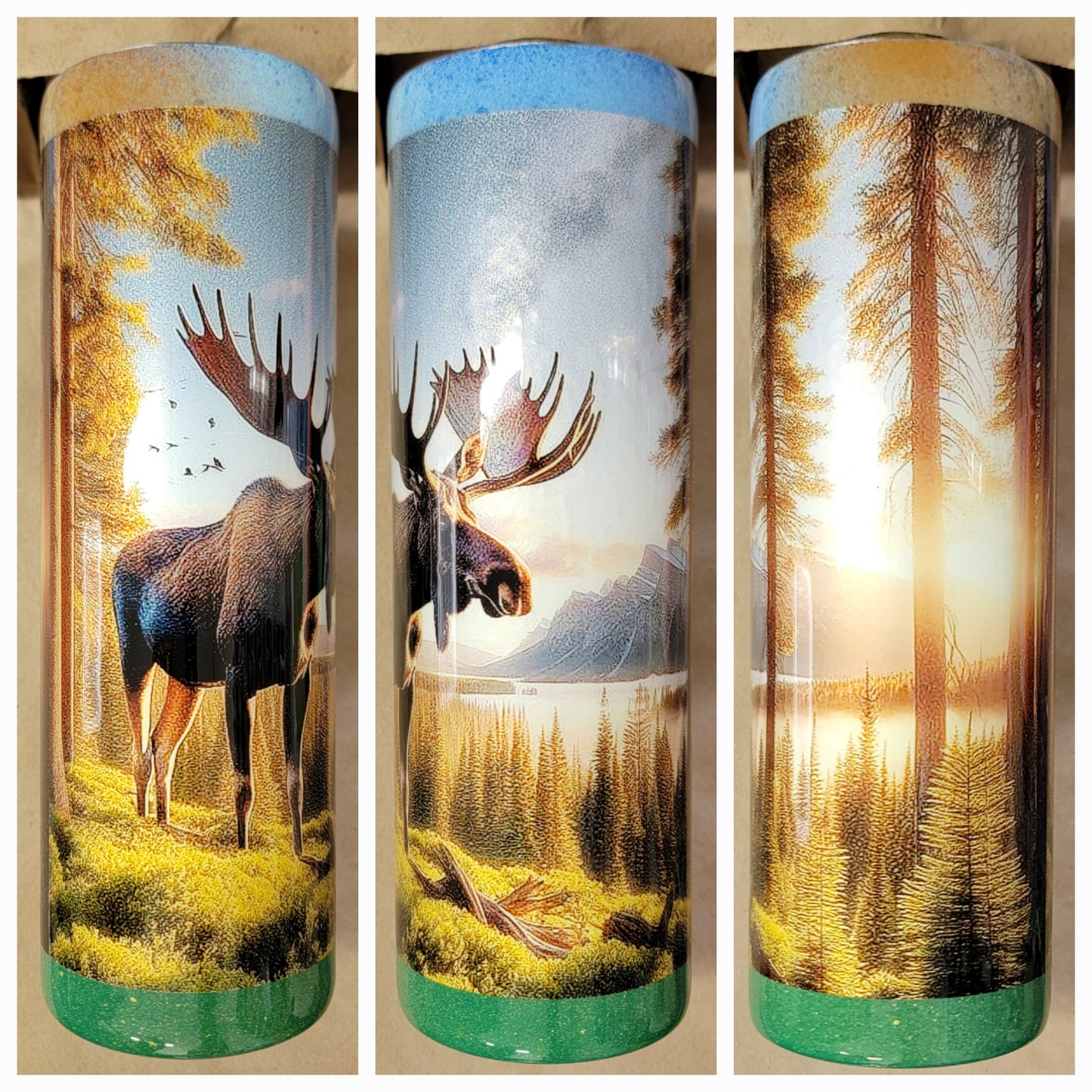 Moose picture 30oz skinny tumbler