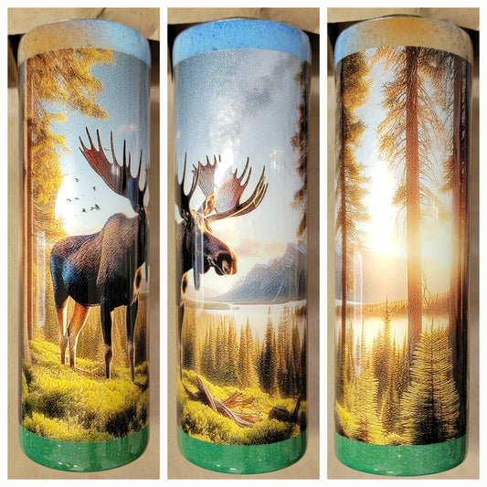 Moose picture 30oz skinny tumbler