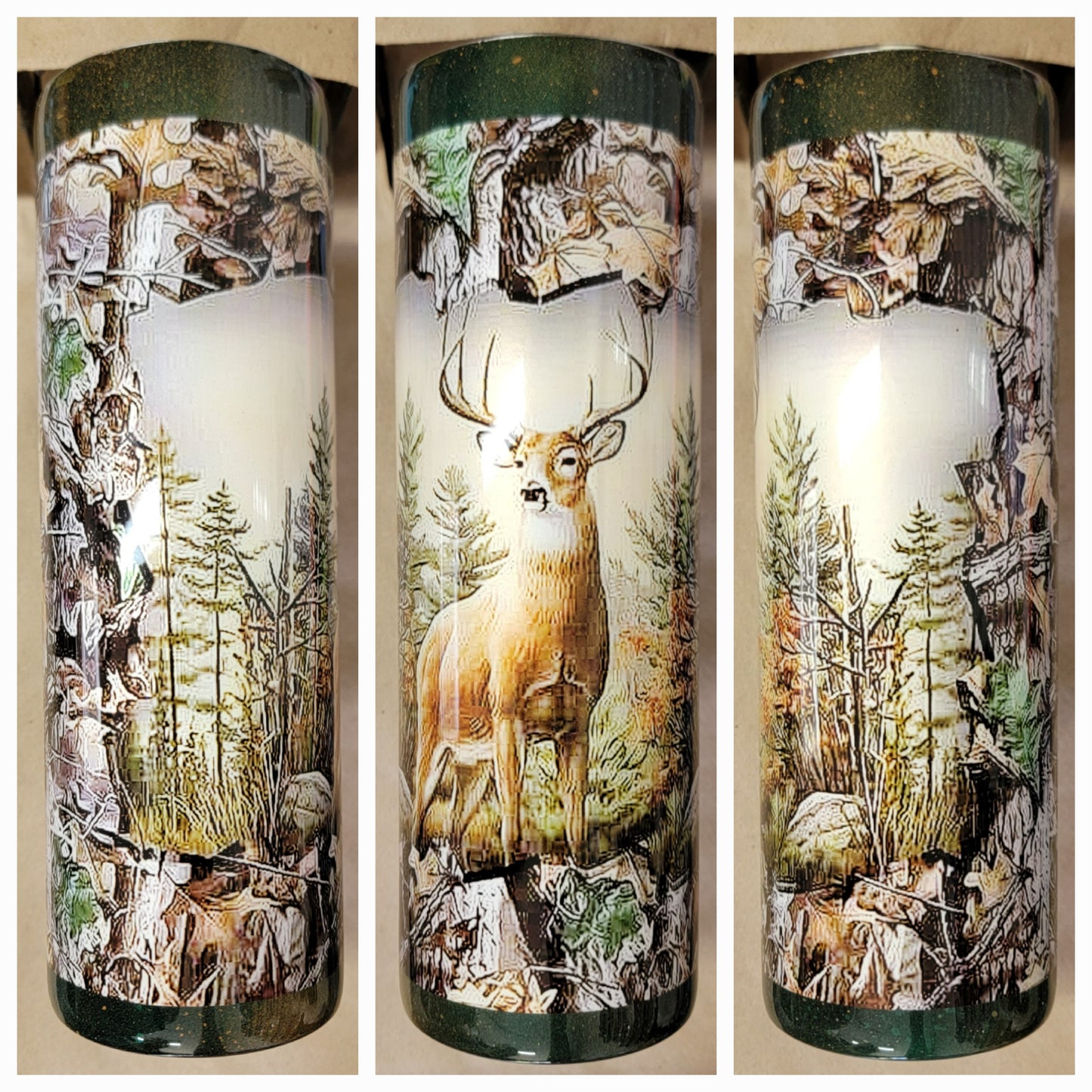 Deer picture 30oz skinny tumbler