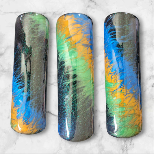 Glow in the dark twisted stinger 30oz skinny tumbler