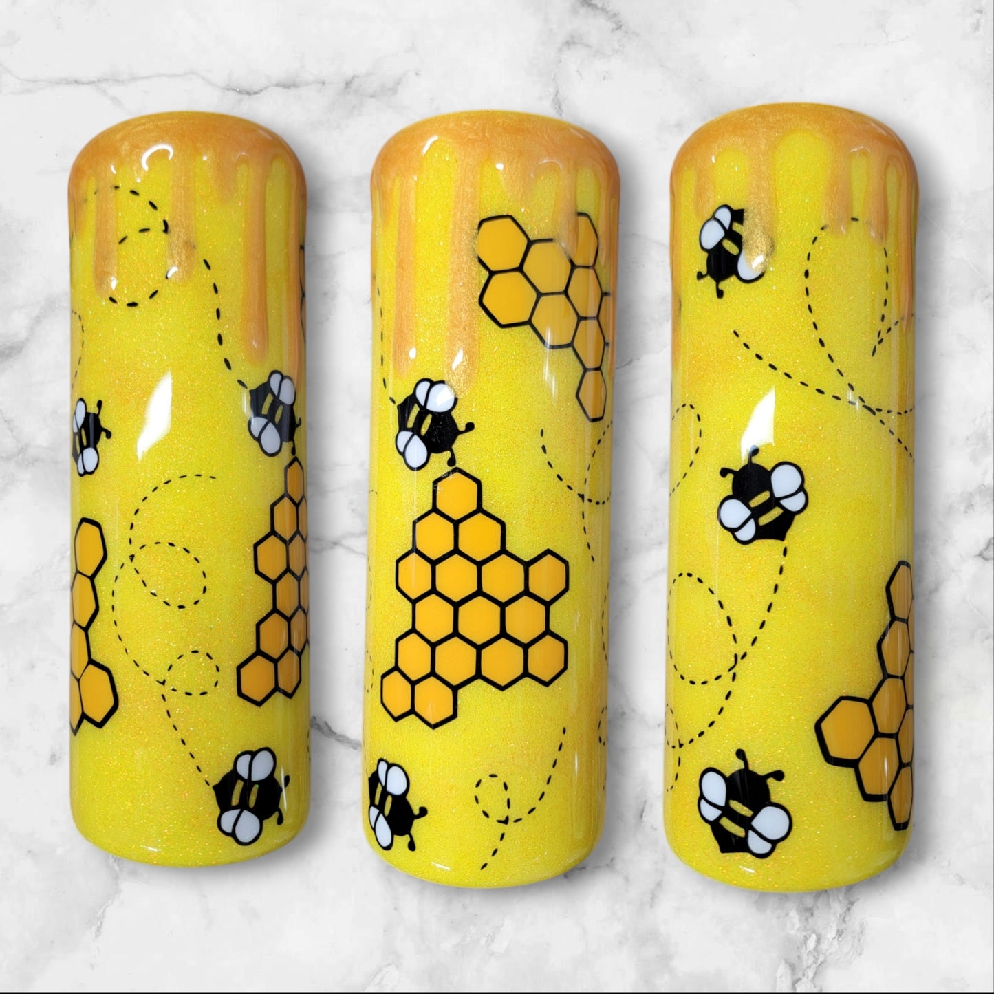 Honey bee 20oz skinny tumbler