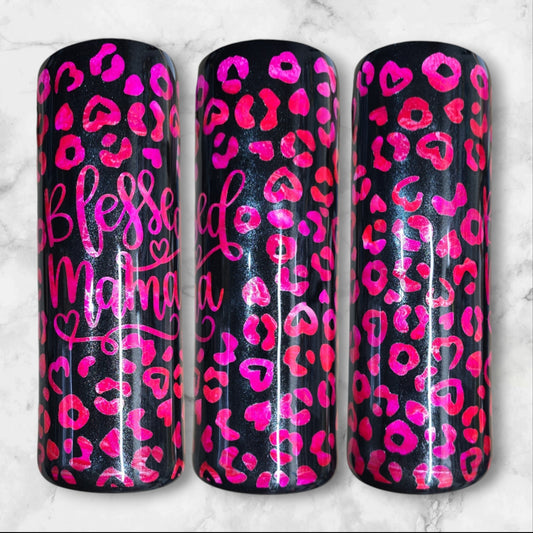 Blessed mama peek a boo 20oz skinny tumbler