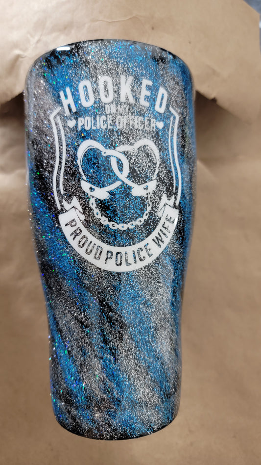 Police wife 30oz curved tumbler